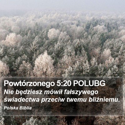 Powtórzonego 5:20 POLUBG Bible Verse Image