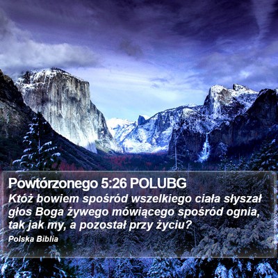 Powtórzonego 5:26 POLUBG Bible Verse Image