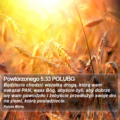 Powtórzonego 5:33 POLUBG Bible Verse Image