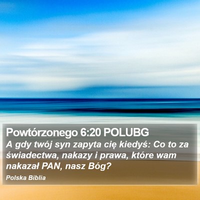 Powtórzonego 6:20 POLUBG Bible Verse Image