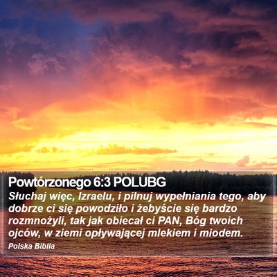 Powtórzonego 6:3 POLUBG Bible Verse Image