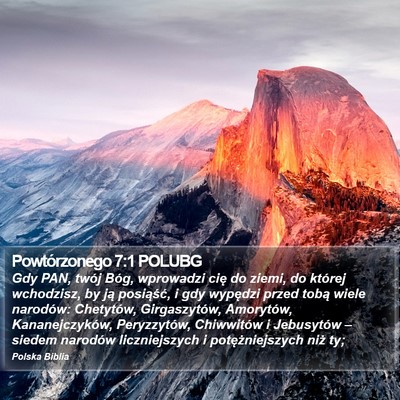 Powtórzonego 7:1 POLUBG Bible Verse Image