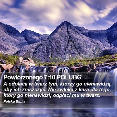 Powtórzonego 7:10 POLUBG Bible Verse Image