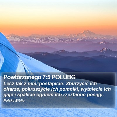 Powtórzonego 7:5 POLUBG Bible Verse Image