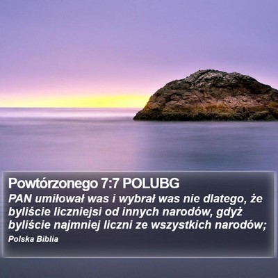 Powtórzonego 7:7 POLUBG Bible Verse Image