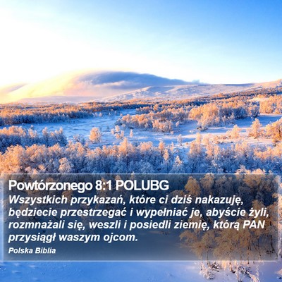 Powtórzonego 8:1 POLUBG Bible Verse Image