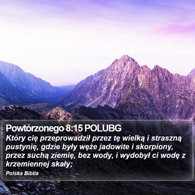 Powtórzonego 8:15 POLUBG Bible Verse Image