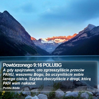 Powtórzonego 9:16 POLUBG Bible Verse Image