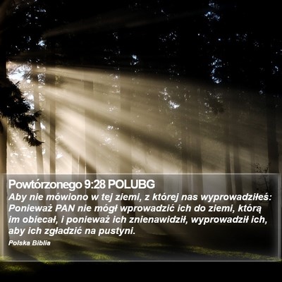 Powtórzonego 9:28 POLUBG Bible Verse Image