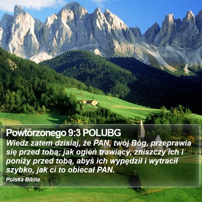 Powtórzonego 9:3 POLUBG Bible Verse Image