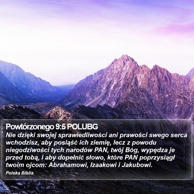 Powtórzonego 9:5 POLUBG Bible Verse Image