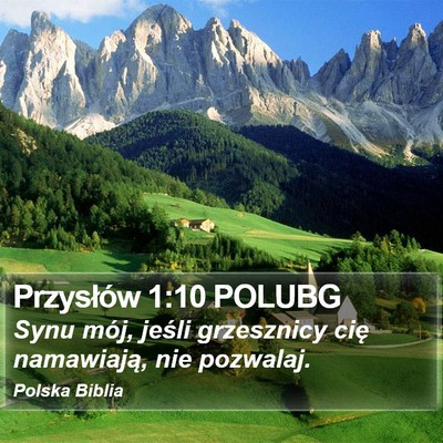 Przysłów 1:10 POLUBG Bible Verse Image
