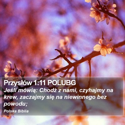 Przysłów 1:11 POLUBG Bible Verse Image
