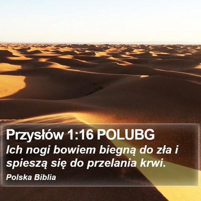 Przysłów 1:16 POLUBG Bible Verse Image