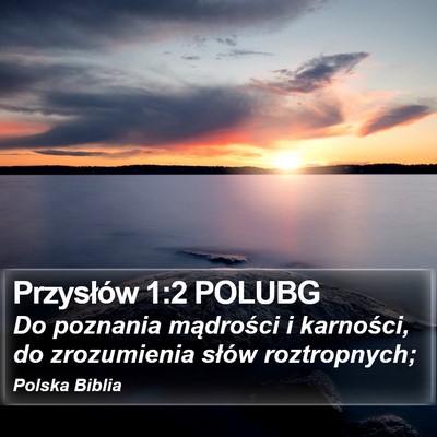 Przysłów 1:2 POLUBG Bible Verse Image