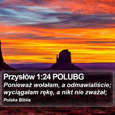 Przysłów 1:24 POLUBG Bible Verse Image