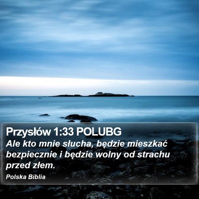 Przysłów 1:33 POLUBG Bible Verse Image