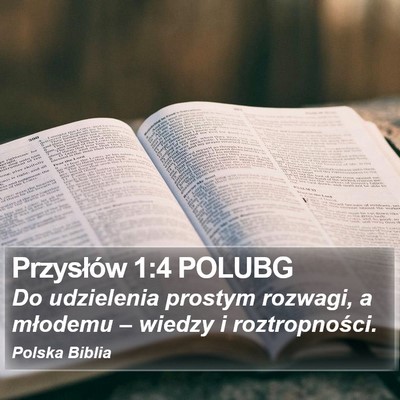 Przysłów 1:4 POLUBG Bible Verse Image