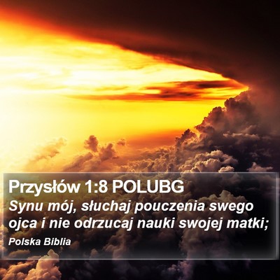 Przysłów 1:8 POLUBG Bible Verse Image