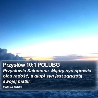 Przysłów 10:1 POLUBG Bible Verse Image