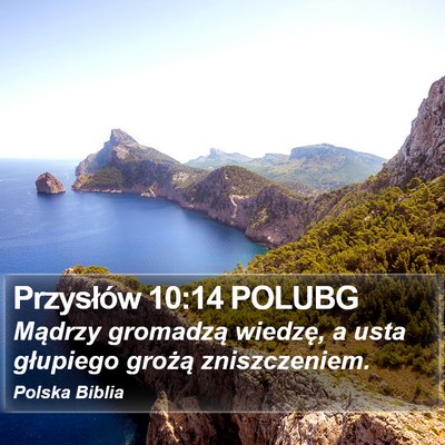 Przysłów 10:14 POLUBG Bible Verse Image