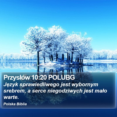 Przysłów 10:20 POLUBG Bible Verse Image