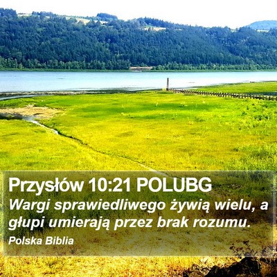 Przysłów 10:21 POLUBG Bible Verse Image