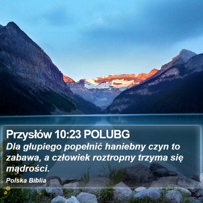 Przysłów 10:23 POLUBG Bible Verse Image