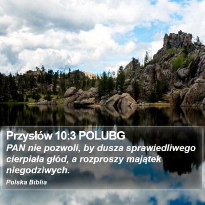 Przysłów 10:3 POLUBG Bible Verse Image