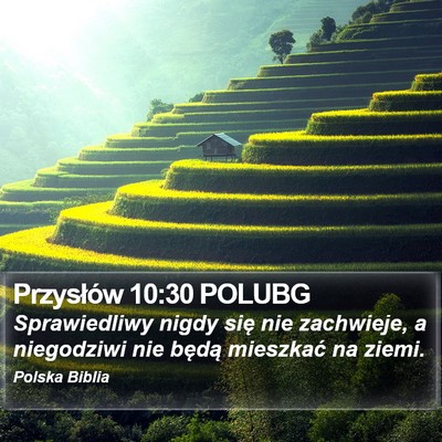 Przysłów 10:30 POLUBG Bible Verse Image