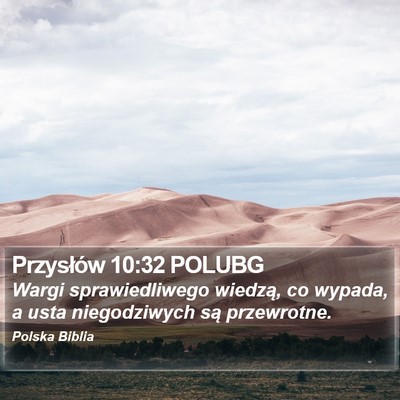 Przysłów 10:32 POLUBG Bible Verse Image