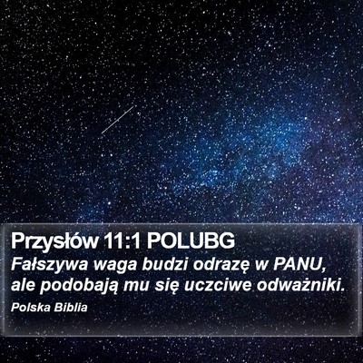 Przysłów 11:1 POLUBG Bible Verse Image
