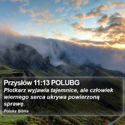 Przysłów 11:13 POLUBG Bible Verse Image
