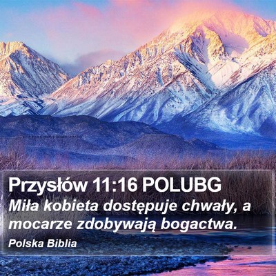 Przysłów 11:16 POLUBG Bible Verse Image