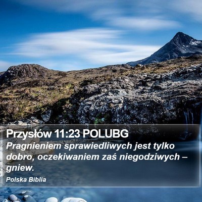 Przysłów 11:23 POLUBG Bible Verse Image