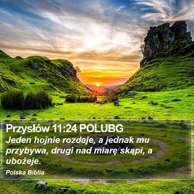 Przysłów 11:24 POLUBG Bible Verse Image
