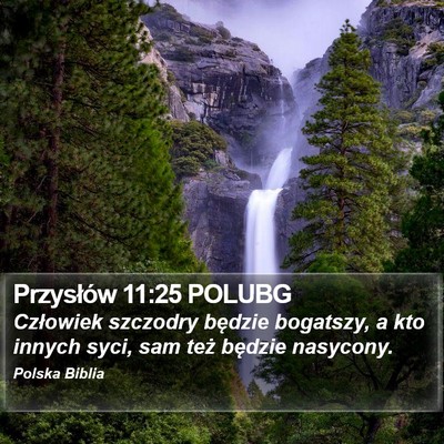 Przysłów 11:25 POLUBG Bible Verse Image