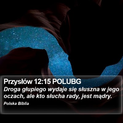 Przysłów 12:15 POLUBG Bible Verse Image