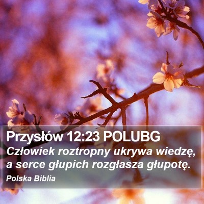 Przysłów 12:23 POLUBG Bible Verse Image