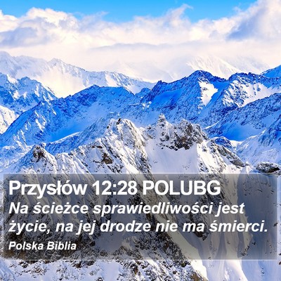 Przysłów 12:28 POLUBG Bible Verse Image