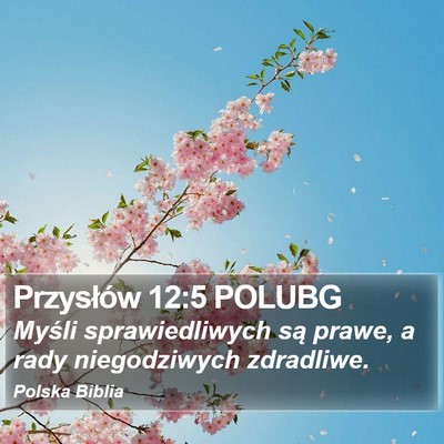Przysłów 12:5 POLUBG Bible Verse Image