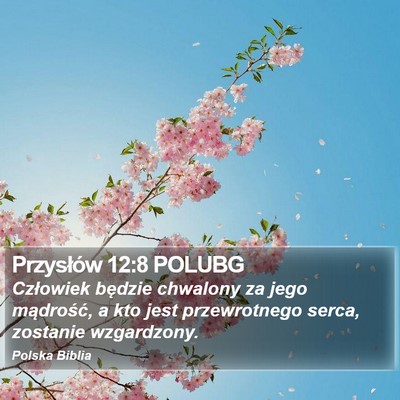 Przysłów 12:8 POLUBG Bible Verse Image