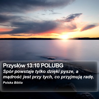 Przysłów 13:10 POLUBG Bible Verse Image