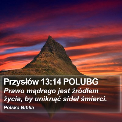 Przysłów 13:14 POLUBG Bible Verse Image