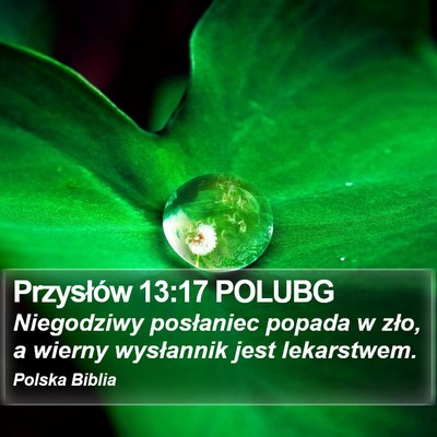 Przysłów 13:17 POLUBG Bible Verse Image
