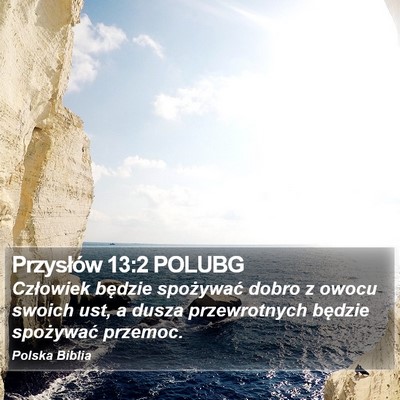 Przysłów 13:2 POLUBG Bible Verse Image
