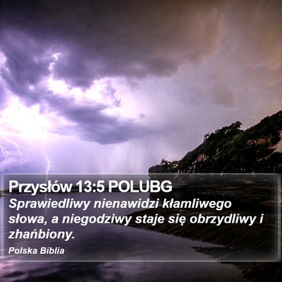 Przysłów 13:5 POLUBG Bible Verse Image