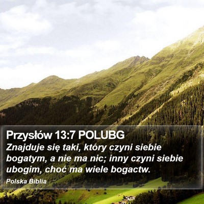 Przysłów 13:7 POLUBG Bible Verse Image