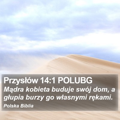 Przysłów 14:1 POLUBG Bible Verse Image