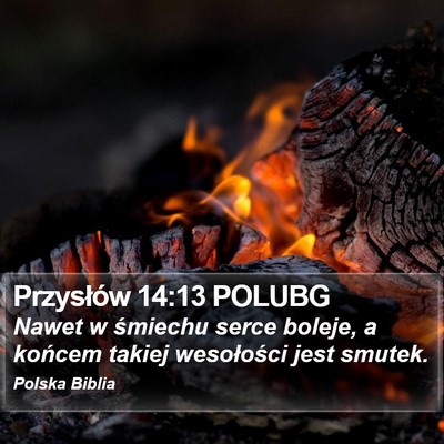 Przysłów 14:13 POLUBG Bible Verse Image